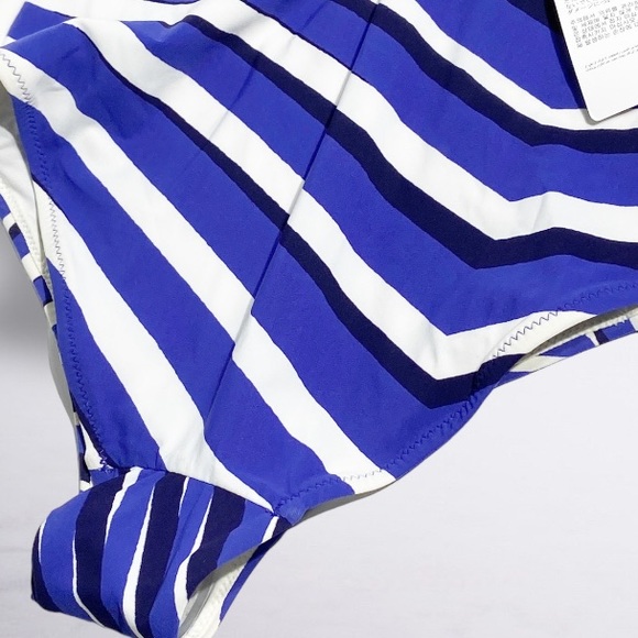 NWT La Perla Striped High Neck One Piece Swimsuit Size 6 (B cup) - Picture 10 of 14